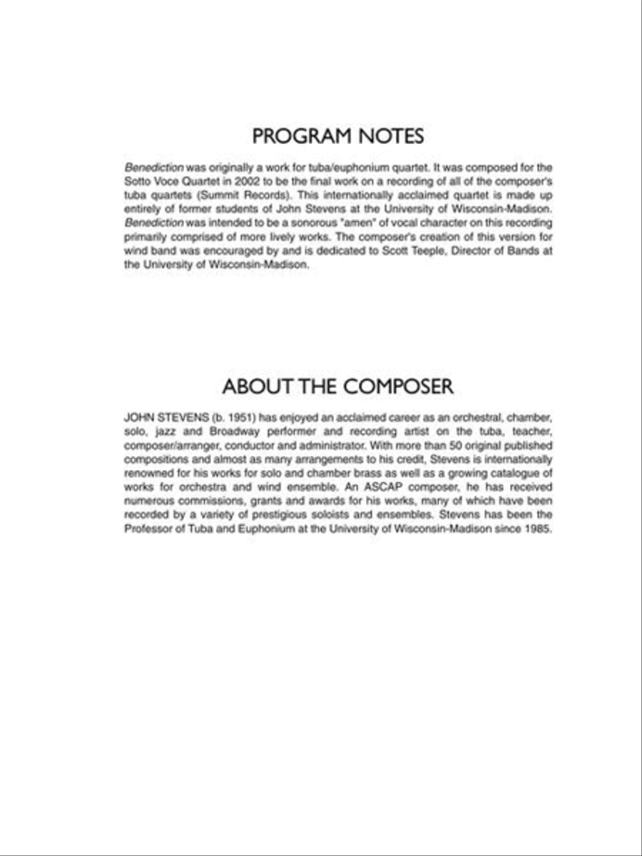 Benediction Concert Band scores gallery preview page 4