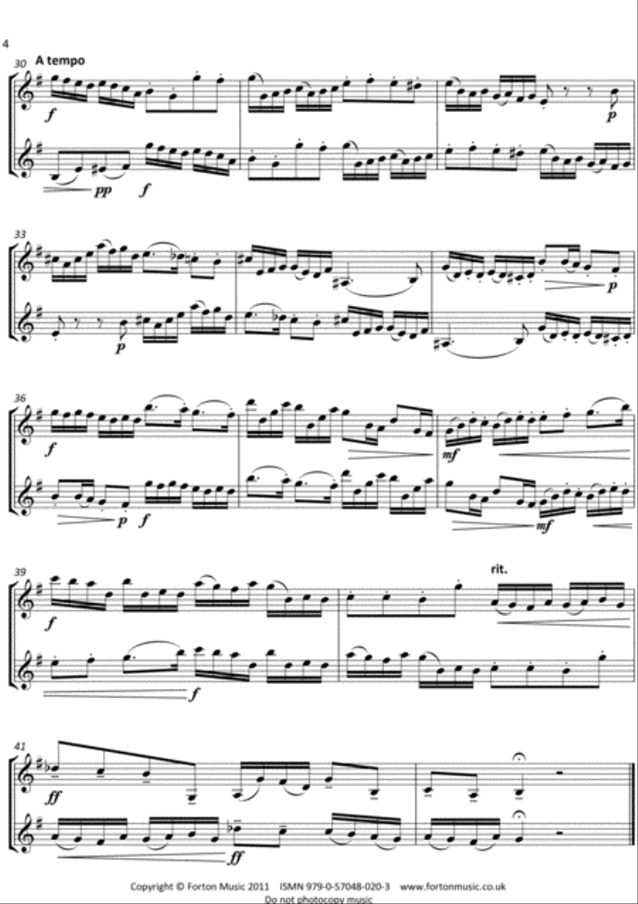 Duo Opus 131 no 3 Duo Opus 131 no 3 Clarinet Duet scores gallery preview page 4