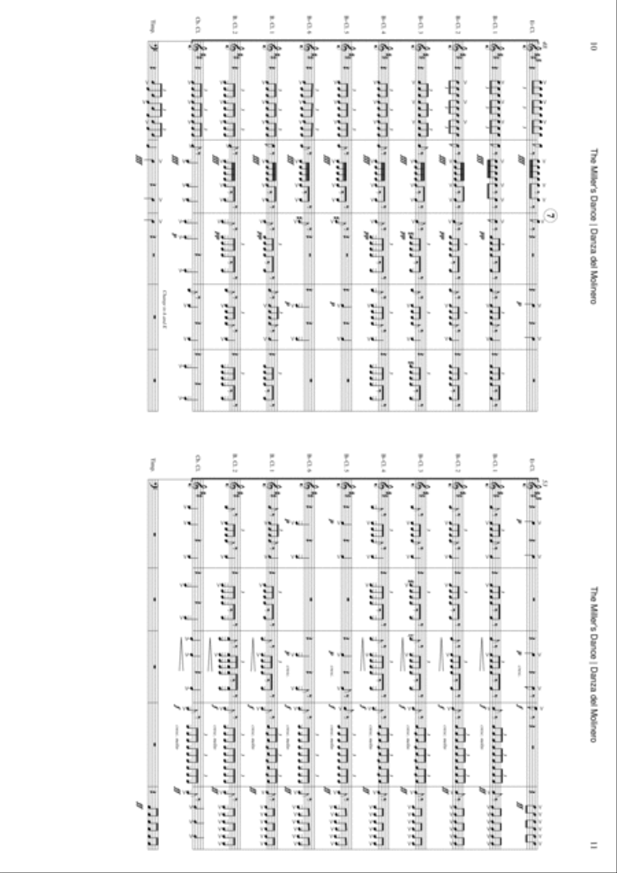 Dance of the Miller (Danza del Molinero) from The Three-Cornered Hat Woodwind Ensemble scores gallery preview page 6