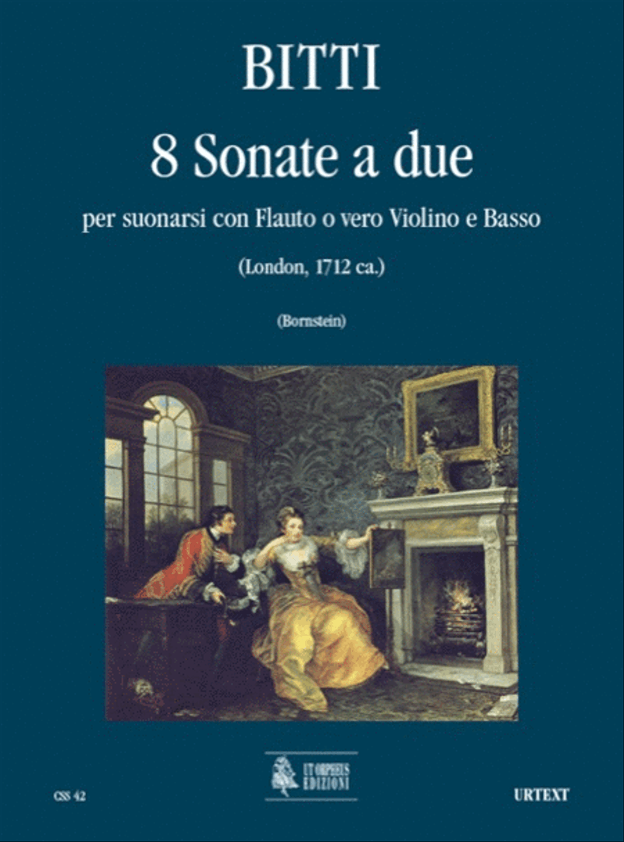 8 Sonate a due per suonarsi con Flauto o vero Violino e Basso (London c.1711) Flute - Sheet Music