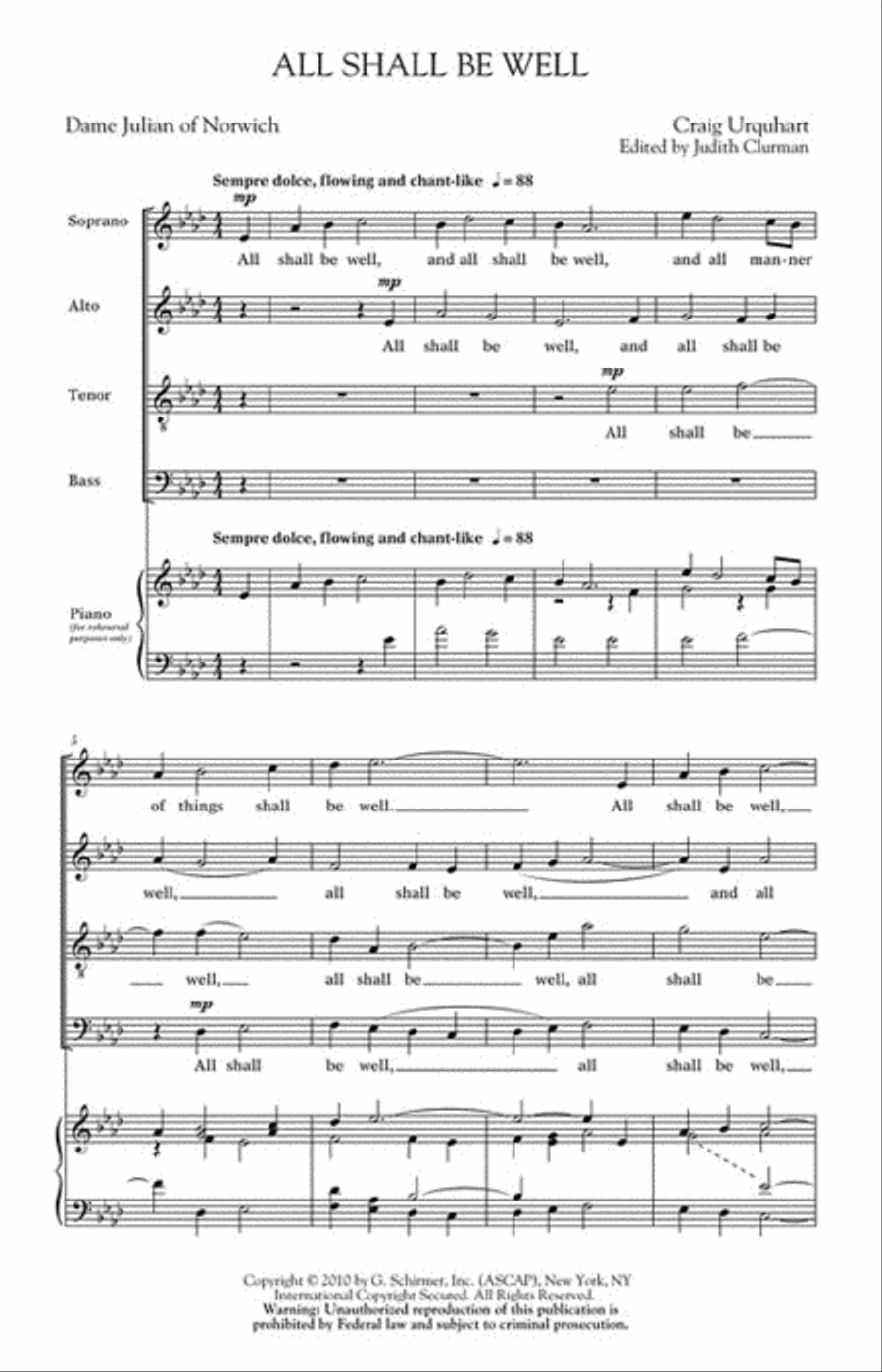 All Shall Be Well 4-Part scores gallery preview page 2