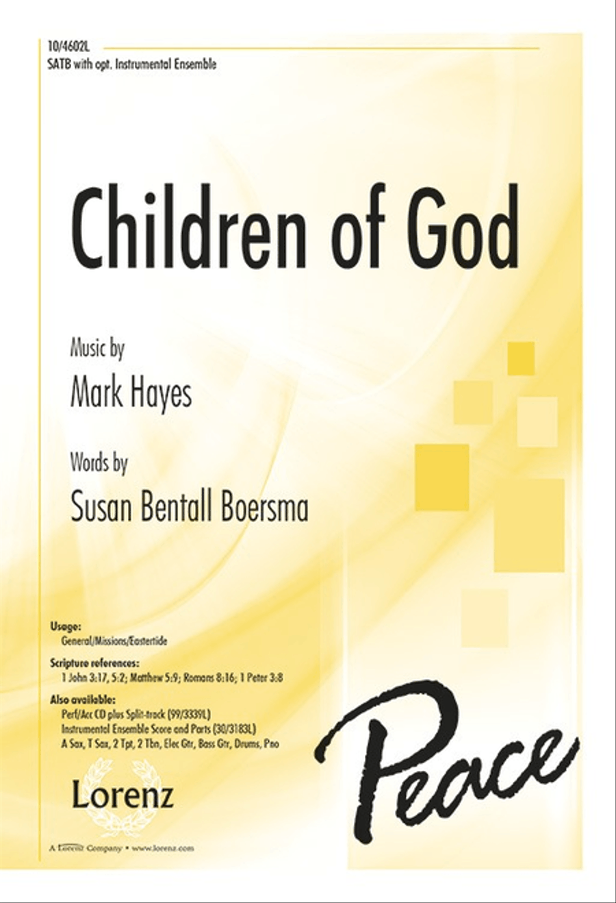 Children of God 4-Part scores gallery preview page 1