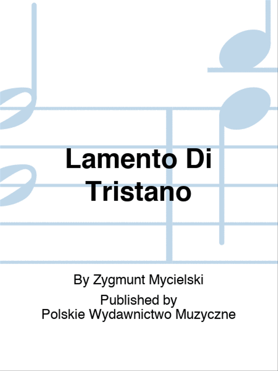 Lamento Di Tristano Score scores gallery preview page 1
