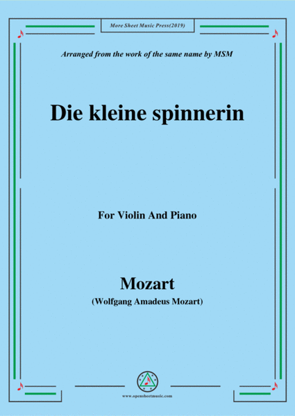 Mozart-Die kleine spinnerin,for Violin and Piano image number null