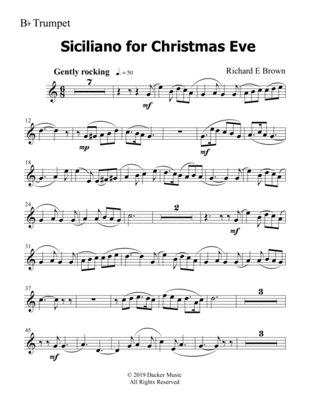 Siciliano for Christmas Eve - Brass Trio image number null