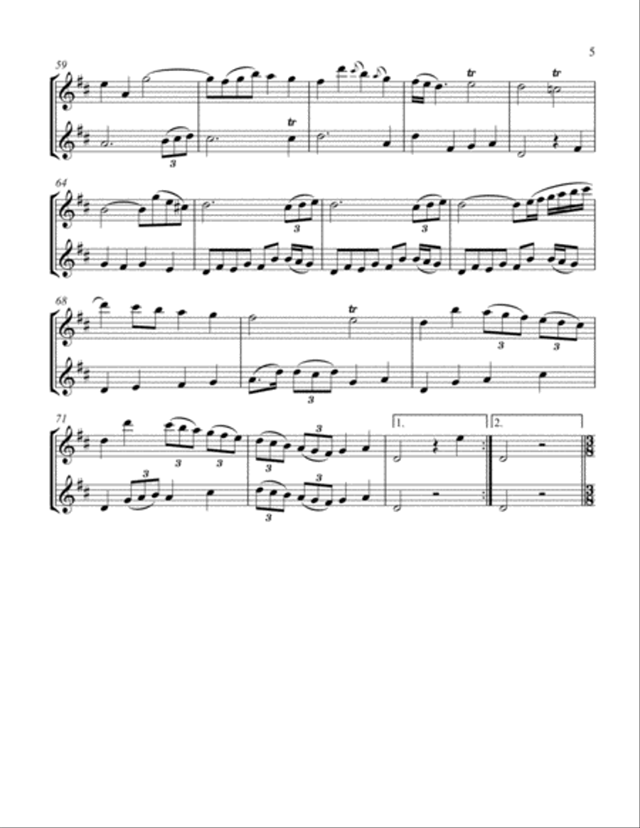 Three Sonatas for Two Oboes Three Sonatas for Two Oboes Woodwind Duet scores gallery preview page 6