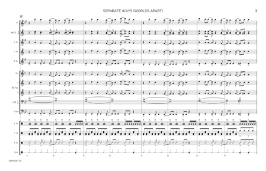 Separate Ways (worlds Apart) Marching Band scores gallery preview page 4