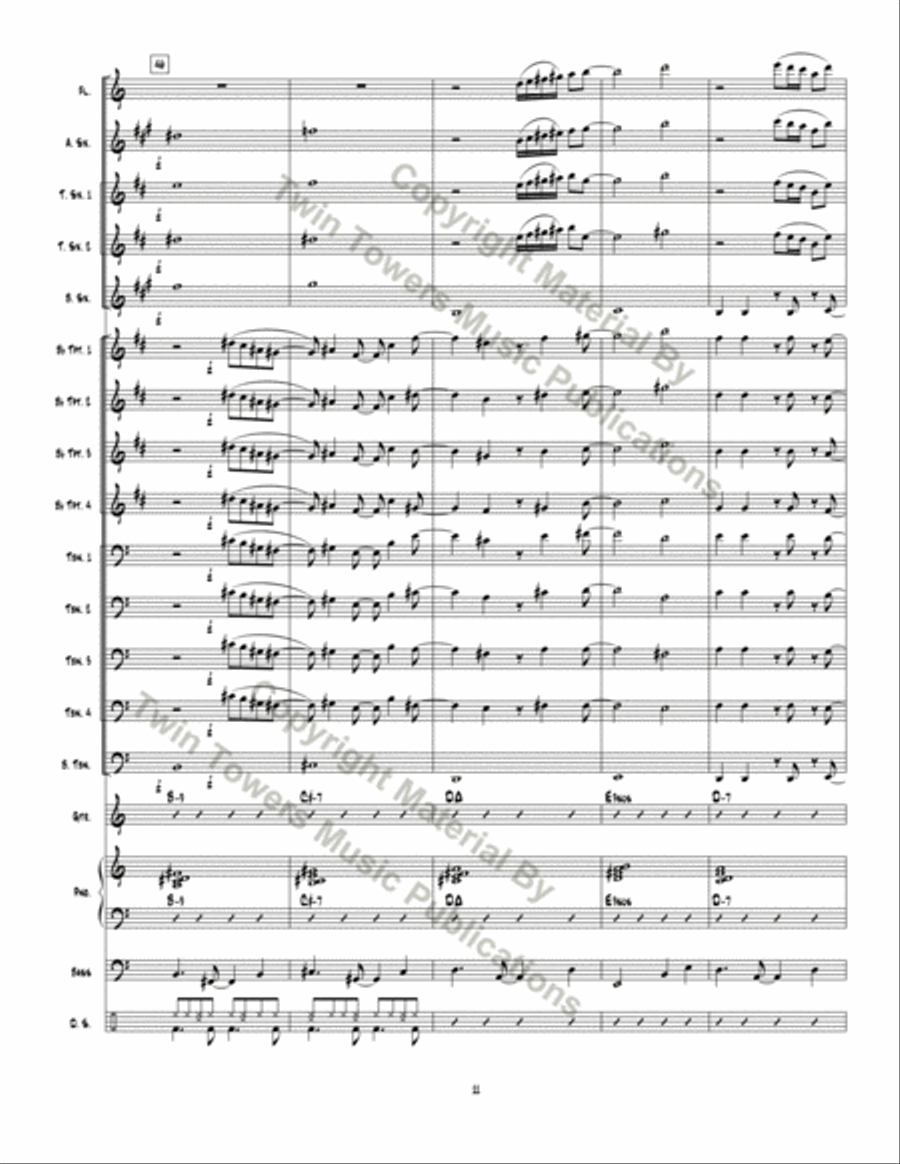 Lindos Olhos: Beautiful Eyes Jazz Ensemble scores gallery preview page 12
