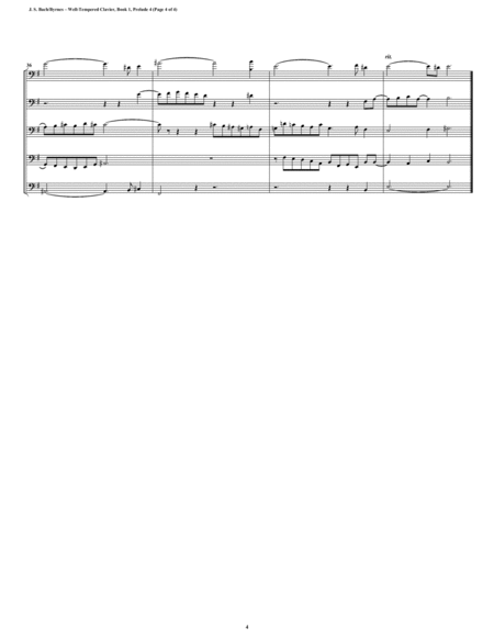 Prelude 04 from Well-Tempered Clavier, Book 1 (Bassoon Quintet) image number null
