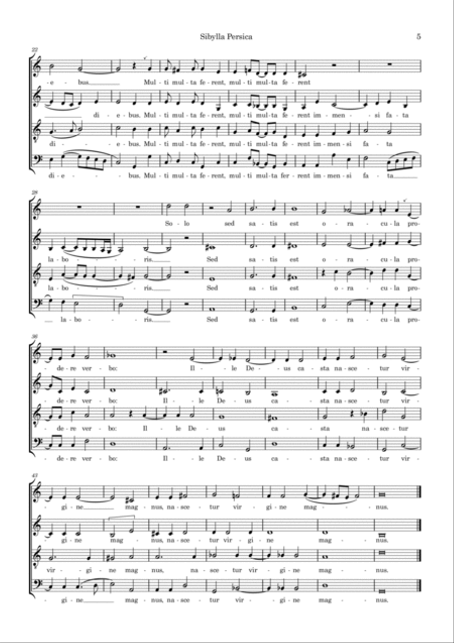 Prophitiae Sibyllarum 4-Part scores gallery preview page 5