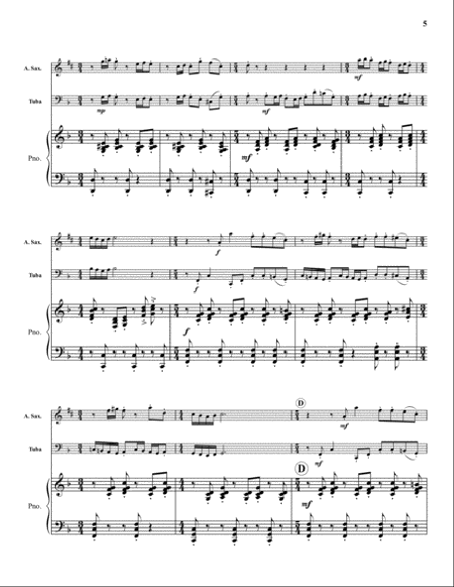 Conversations Saxophone scores gallery preview page 5