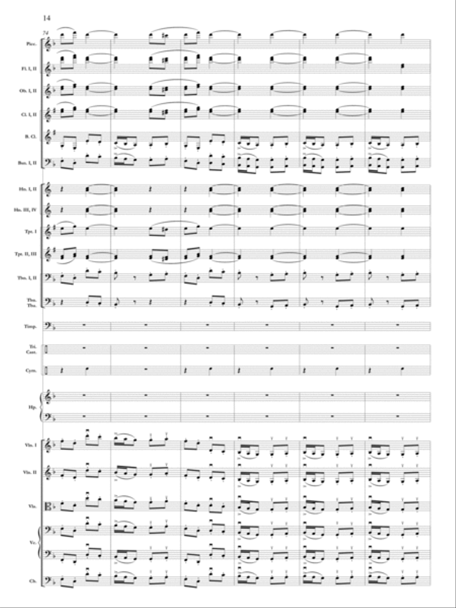 Samson Et Dalila, Op. 47: Danse Bacchanale Orchestra scores gallery preview page 15