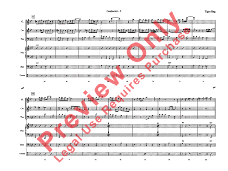Tiger Rag (Hold That Tiger) Jazz Ensemble scores gallery preview page 11