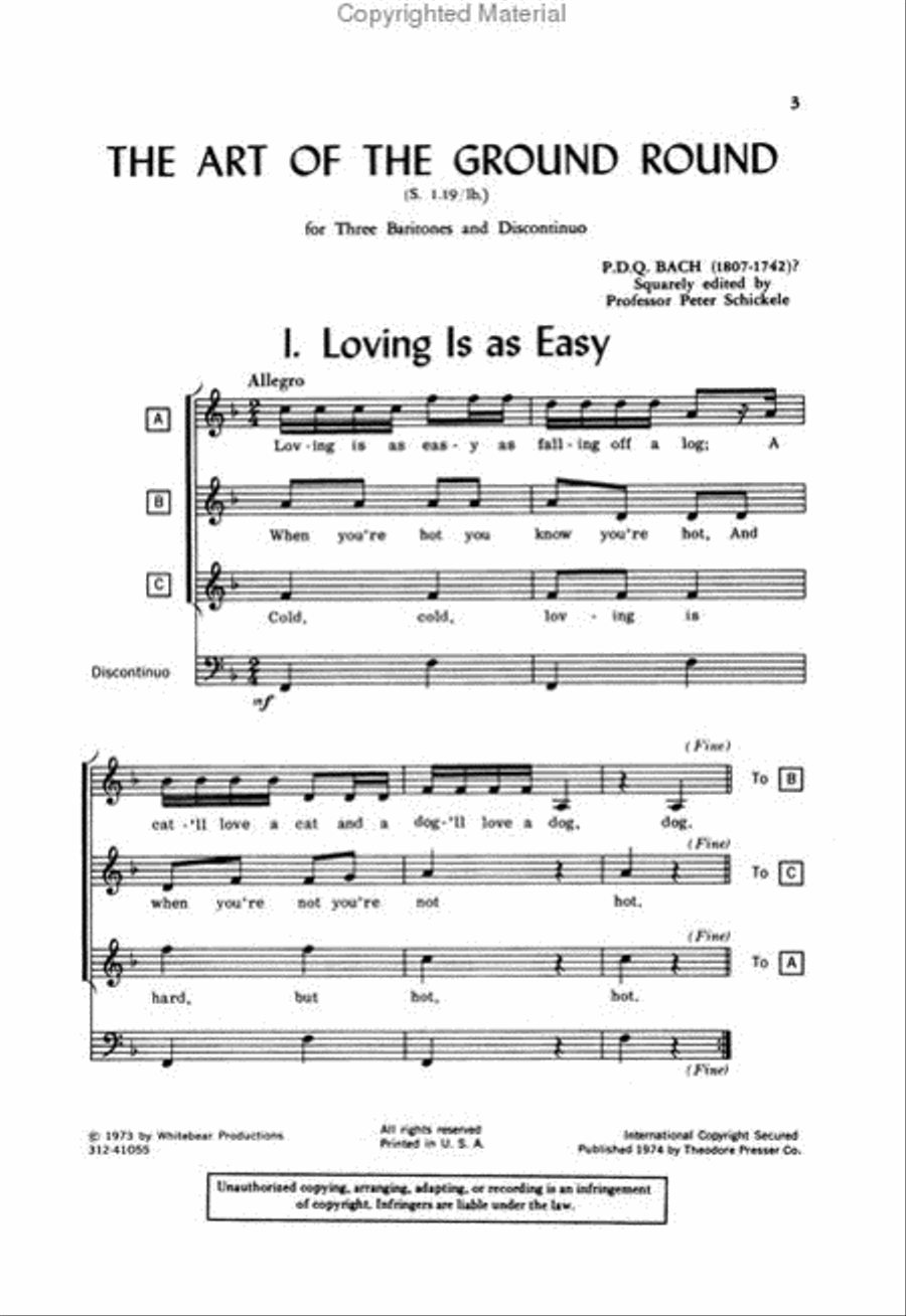 The Art of the Ground Round Choir scores gallery preview page 2