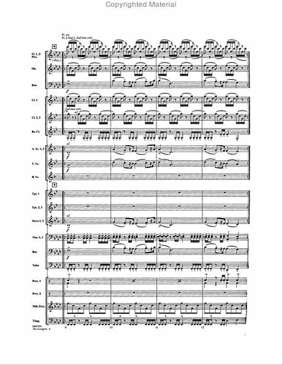 The Avengers The Avengers Concert Band scores gallery preview page 4