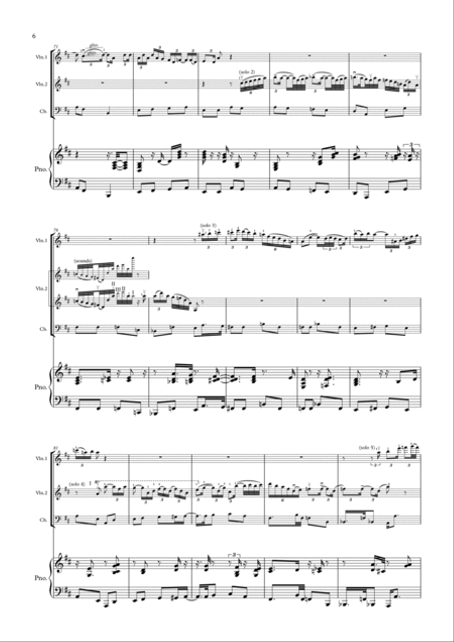 Tango Jalousie - 2 Violins & Piano Violin Duo Violin Group String Duet scores gallery preview page 6