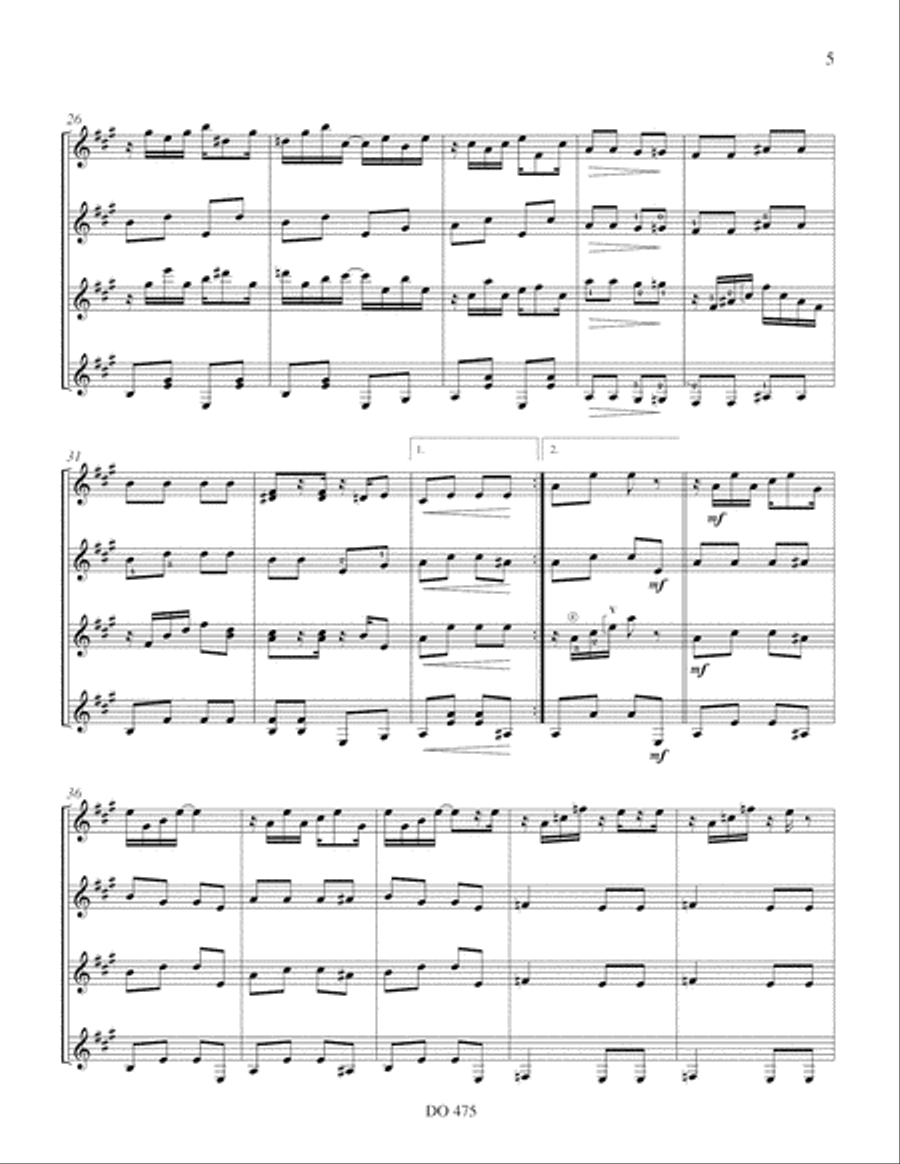 Maple Leaf Rag & The Cascades Guitar Ensemble scores gallery preview page 5