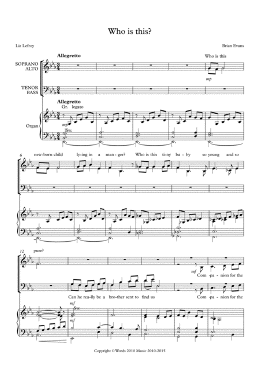 Who is this? 4-Part scores gallery preview page 1