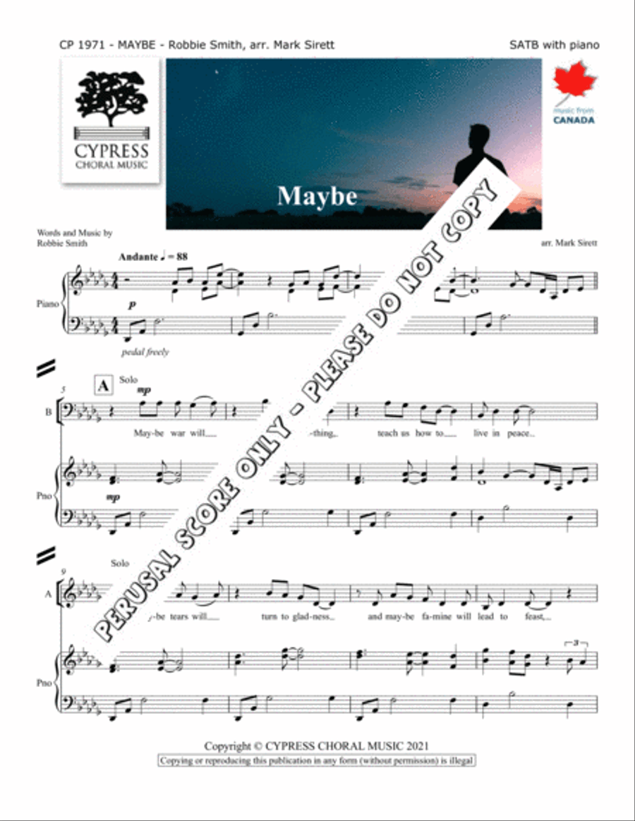 Maybe SATB 4-Part scores gallery preview page 2