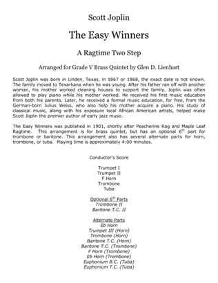The Easy Winners (Brass Quintet)