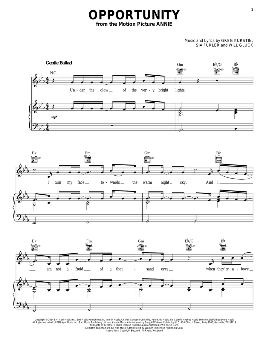 Opportunity Guitar scores gallery preview page 1