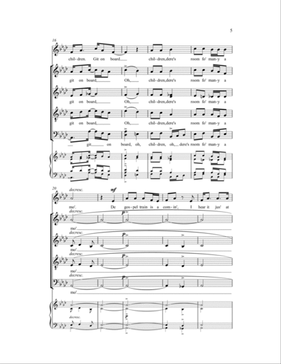 De Gospel Train De Gospel Train 4-Part scores gallery preview page 4