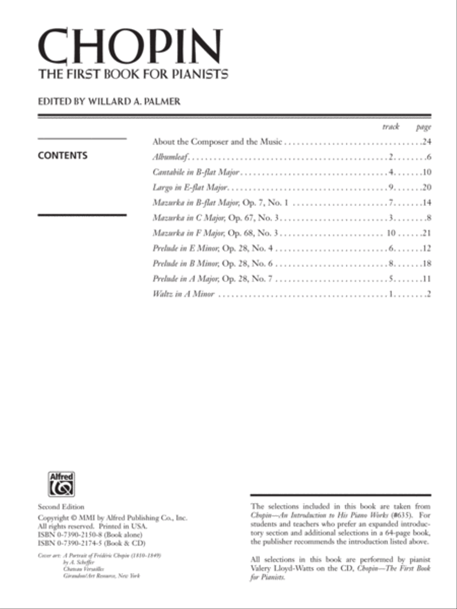 Chopin -- First Book for Pianists Piano Solo scores gallery preview page 5
