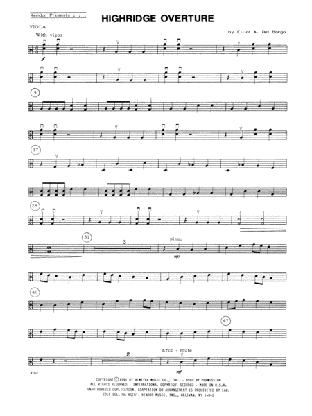 Highridge Overture - Viola