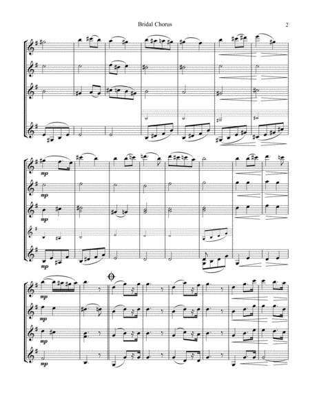 Bridal Chorus / Here Comes the Bride! for violin quartet image number null