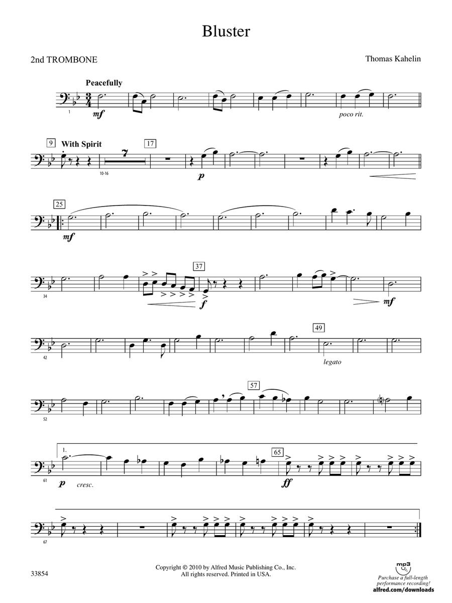 Bluster: 2nd Trombone