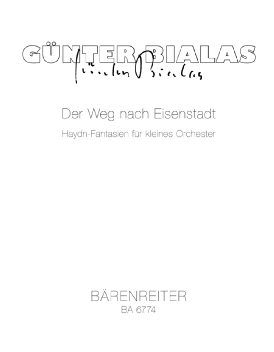 Der Weg nach Eisenstadt for small Orchestra Chamber Orchestra scores gallery preview page 1