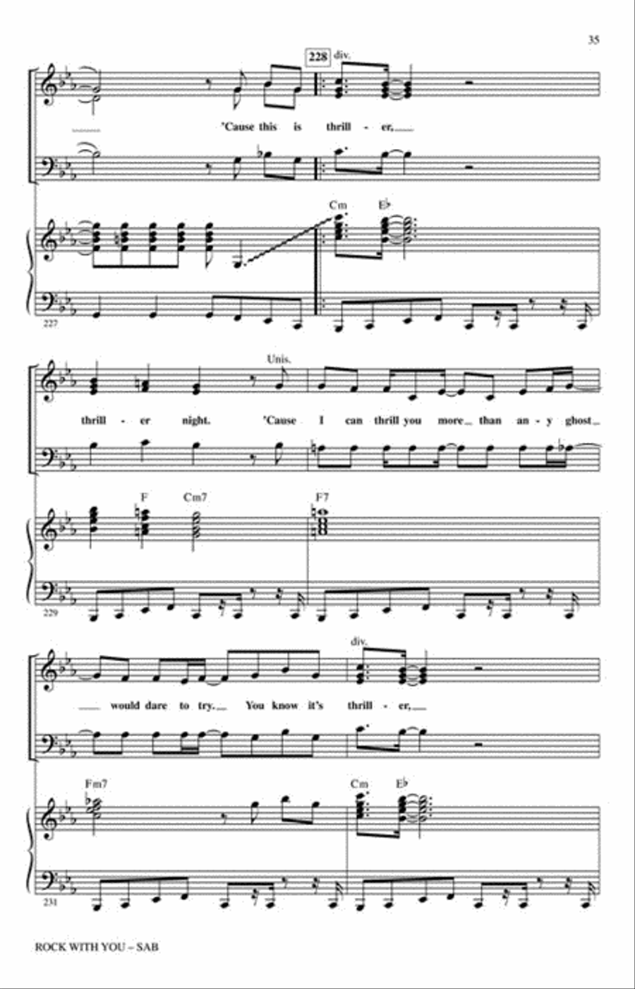 Rock with You – A Tribute to Michael Jackson (Medley) 3-Part scores gallery preview page 5