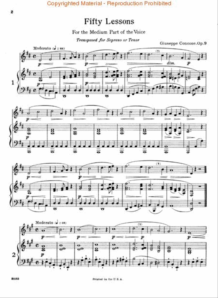 50 Lessons, Op. 9 50 Lessons, Op. 9 High Voice scores gallery preview page 2
