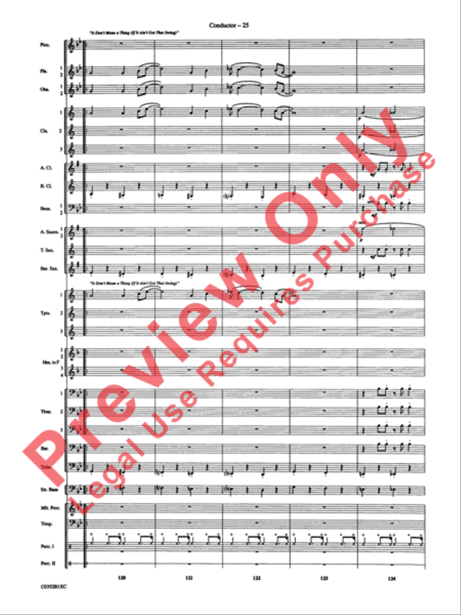 Duke Ellington! Duke Ellington! Concert Band scores gallery preview page 28