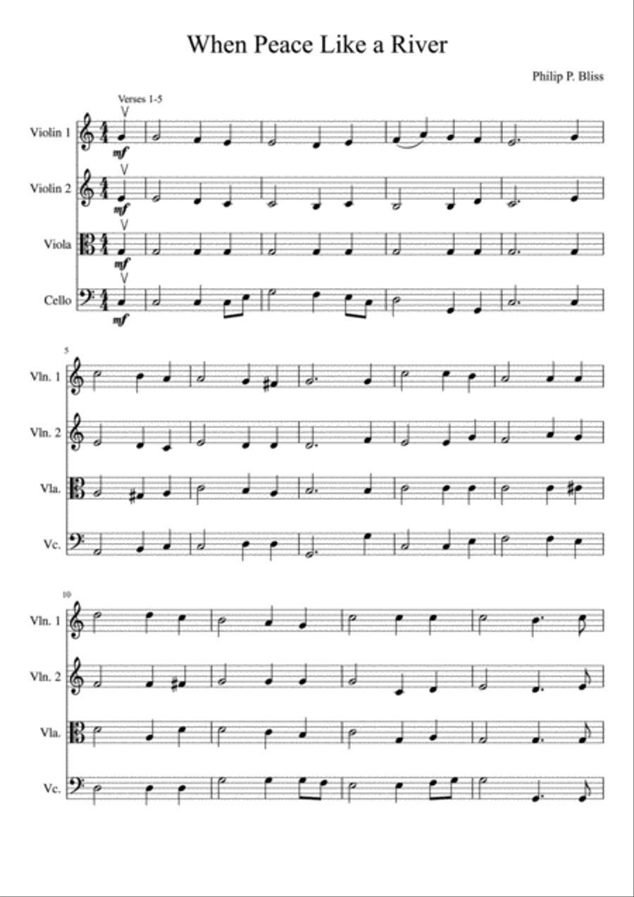 When Peace Like a River String Quartet scores gallery preview page 2