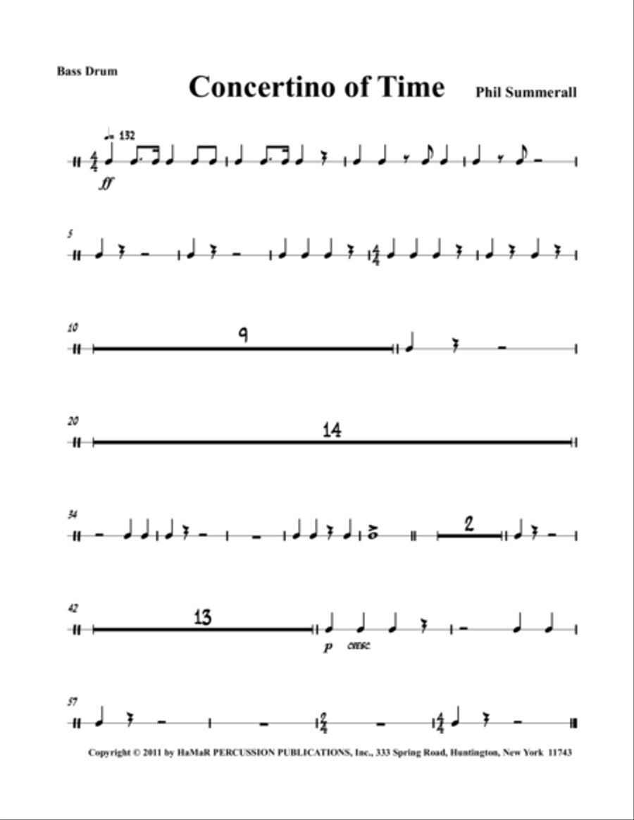Concertino of Time Marimba scores gallery preview page 1