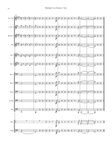 Skater's Waltz for 11-part Brass Ensemble with Timpani & Percussion image number null