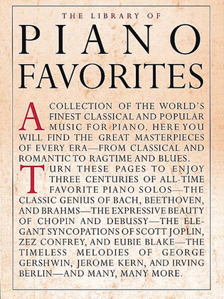 Book cover for Library of Piano Favorites