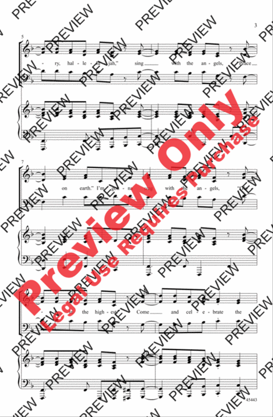 Sing with the Angels 3-Part scores gallery preview page 3