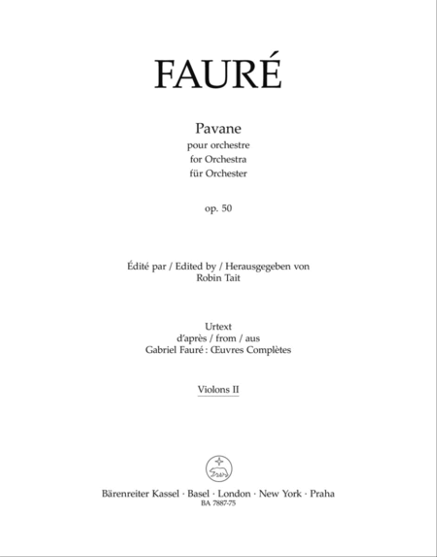 Pavane fur Orchester op. 50 Orchestra scores gallery preview page 1