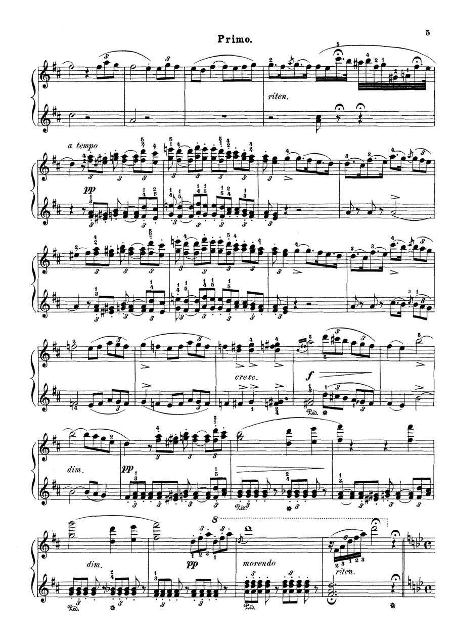Suppe Poet and Peasant Overture, for piano duet(1 piano, 4 hands), PS821 1 Piano, 4-Hands scores gallery preview page 4