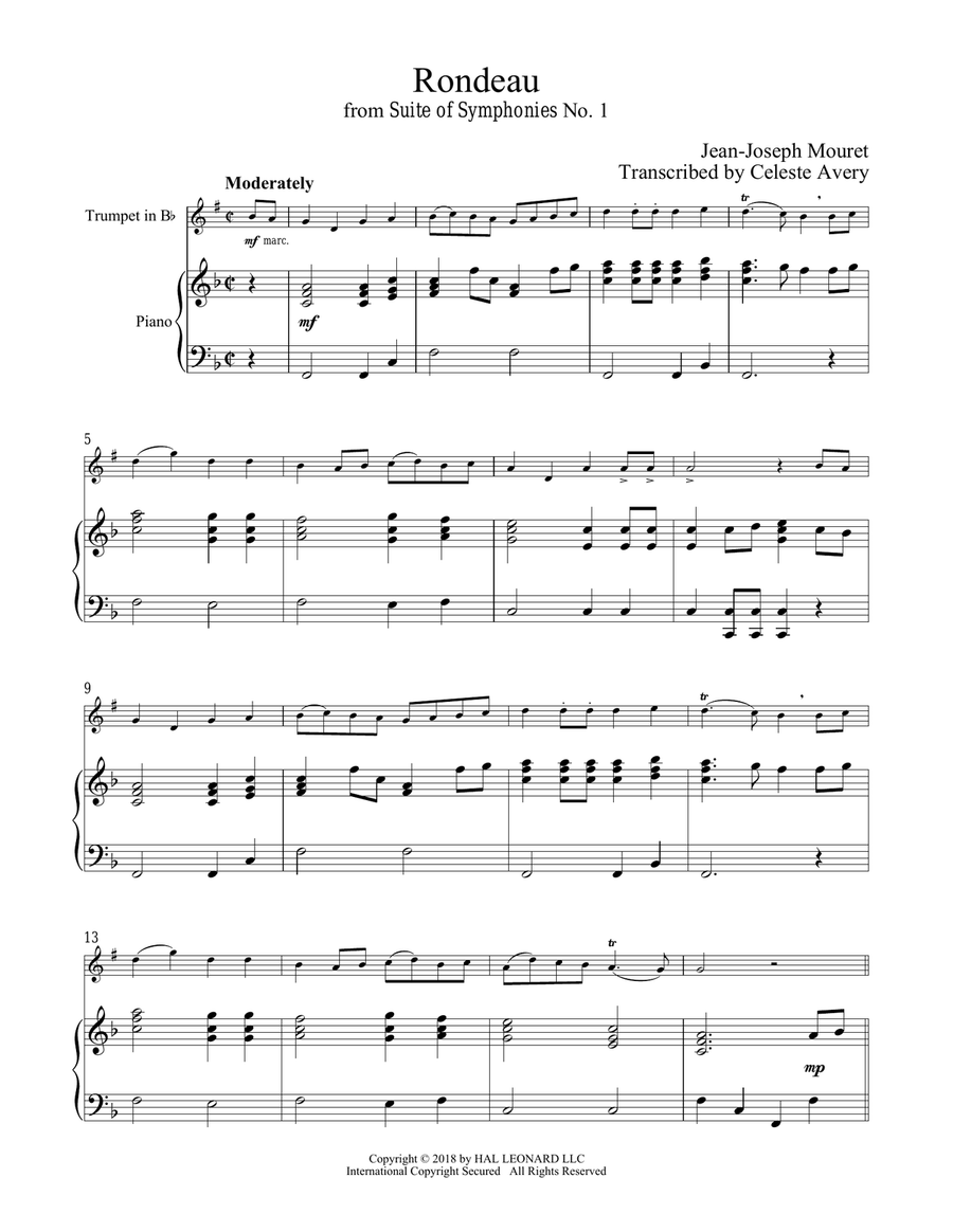 Fanfare Rondeau Fanfare Rondeau Trumpet Solo scores gallery preview page 1