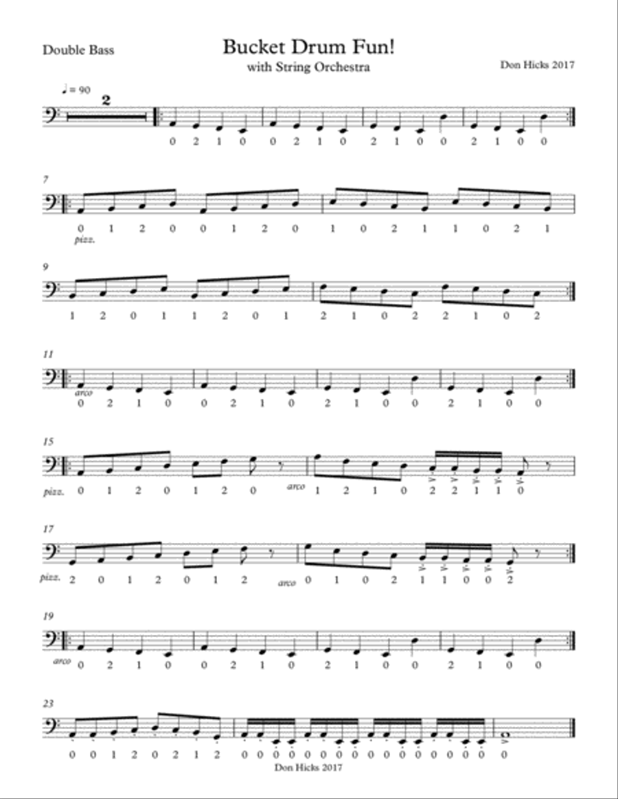 Bucket Drum Fun with String Orchestra Percussion Ensemble scores gallery preview page 5