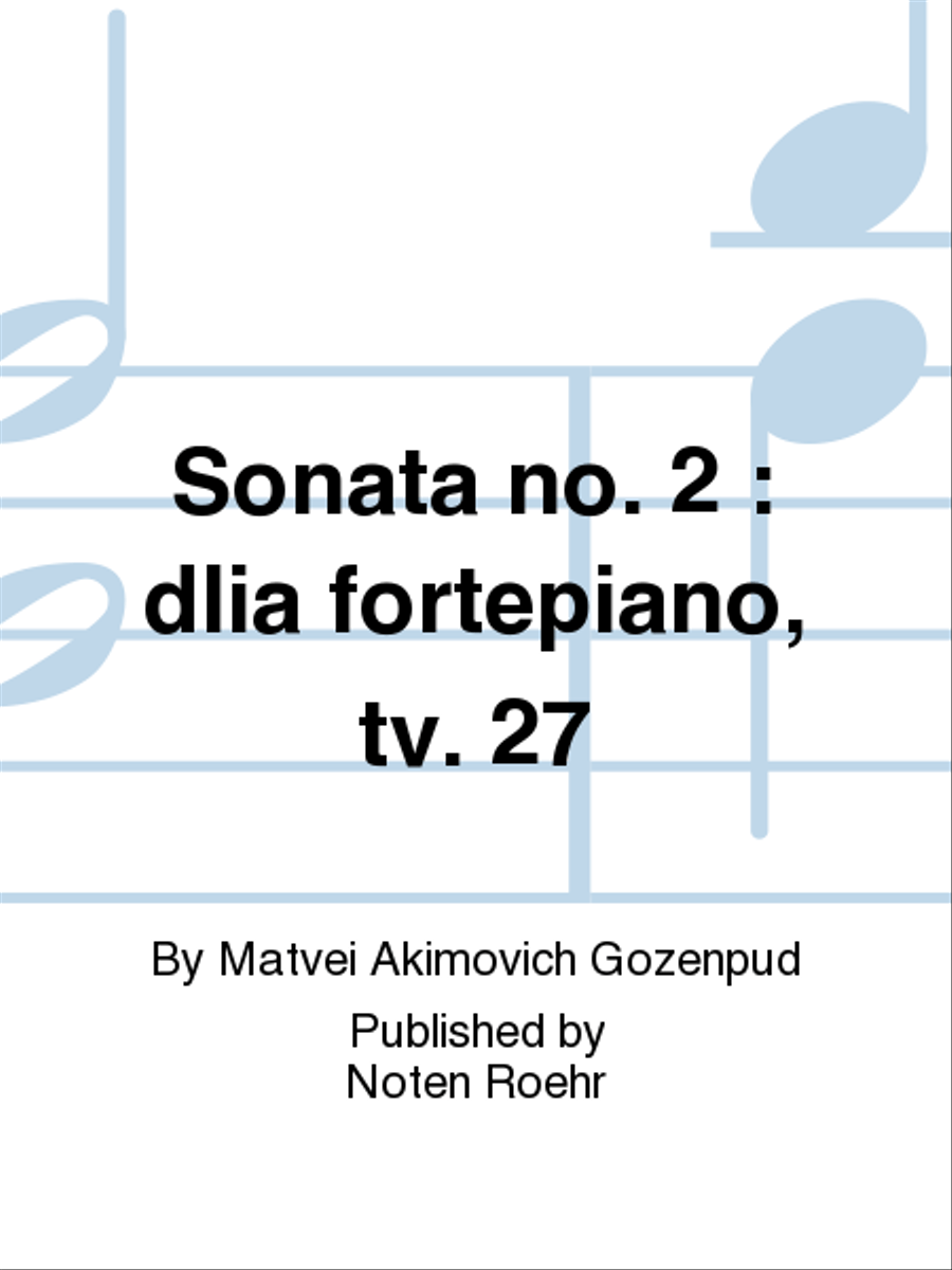 Sonata no. 2 Piano Solo scores gallery preview page 1