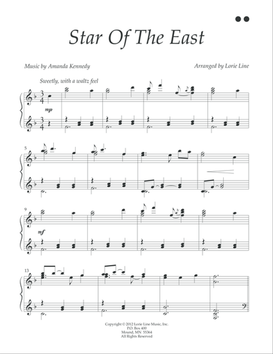 Star Of The East Star Of The East Piano Solo scores gallery preview page 2