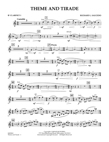 Theme and Tirade - Bb Clarinet 1