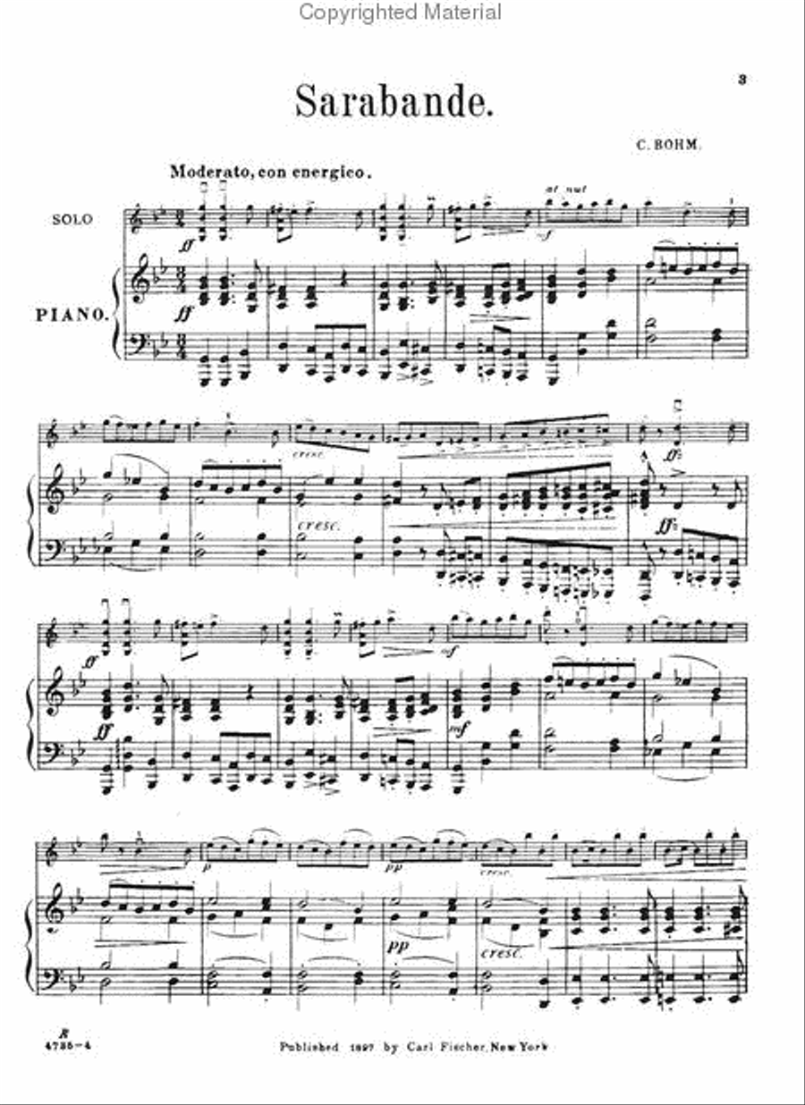 Sarabande in G Minor Violin Solo scores gallery preview page 2