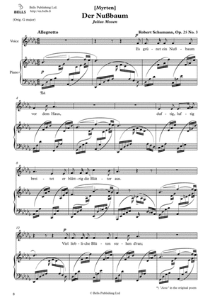Der Nussbaum, Op. 25 No. 3 (D-flat Major)