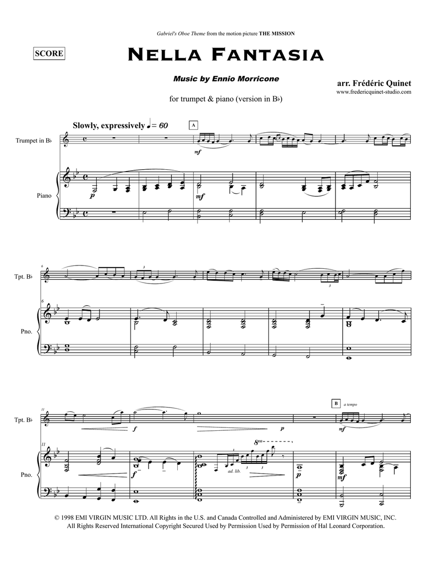 Nella Fantasia Nella Fantasia Trumpet Solo scores gallery preview page 3