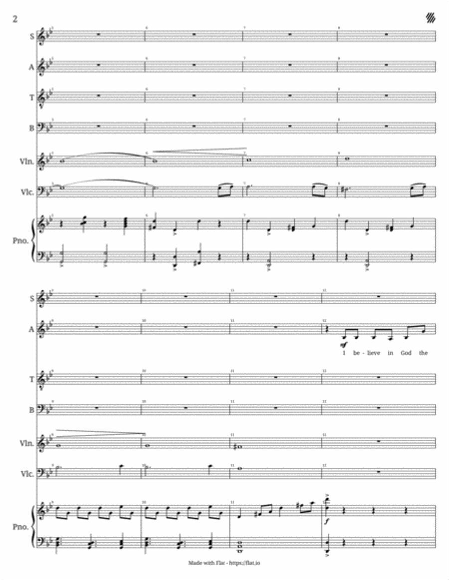 I Believe (SATB) I Believe (SATB) 4-Part scores gallery preview page 2